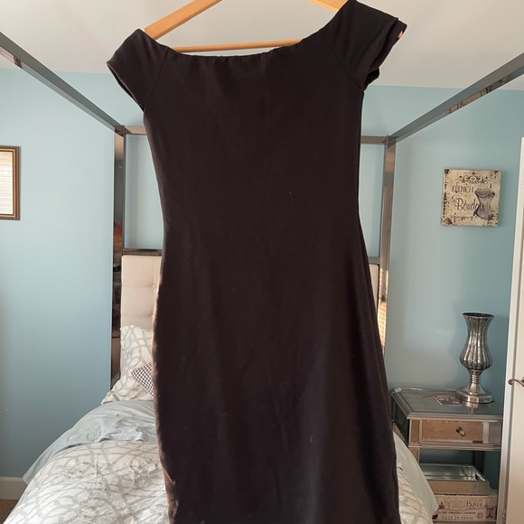 Susana Monaco Black Off Shoulder Dress Stretch XS - Picture 6 of 6